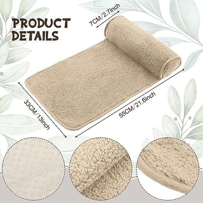 Weysat Recliner Pillow Neck Head Support Roll Non Slip Fleece Adjustable Neck Chair Headrest Cushion for Travel Home Office Recliner Couch Sofa Armchair Support and Pain Relief(Light Camel) - color: Solid