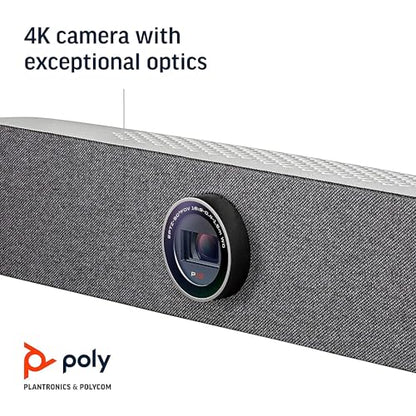 Poly Studio P15 Personal Video Bar (Plantronics + Polycom) - 4K Video Quality - Camera, Microphones & Speaker Solution with Premium Audio & Video - Certified for Zoom and Teams - style: Poly Studio P15 4K HD Webcam