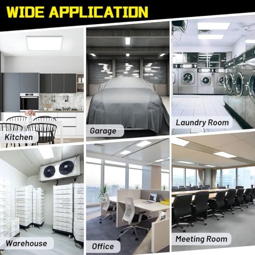 1x2 LED Flat Panel Light Surface Mount 2-Pack, Flush Mount Ceiling Light 24W 2880LM, 5CCT 3000K/3800K/4500K/5200K/6000K, Dimmable Panel Lights - color: White, size: 1Ft. x 2Ft. (2-PACK)