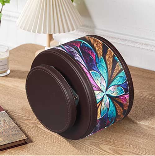 BIBELUN TV Remote Control Holder 360 Swivel Pen Holder Art Supply Organizer - color: Fractal Flower