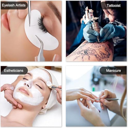 Half Moon Lash Light with 4X Magnifier for Eyelash Extensions - Professional LED Lamp for Eyetech,Tattoo Artists, Estheticians | Dimmable Cool/Warm Lighting & Brightness | Shadow-Free Design (Remote) - color: Black