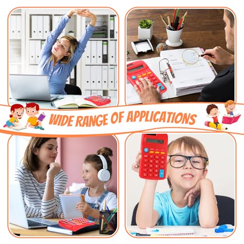 Copkim 24 Pack Student Mini Calculator for Classroom, 8-Digit Display Dual Powered Handheld Math Tools for Teachers, School Supplies and Classroom Rewards, Compact Design(Red) - color: Red
