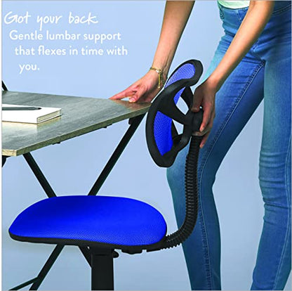 Urban Lifestyle Swivel Mesh Desk Chair, Royal Blue 21D x 21W x 33H in - color: Royal Blue
