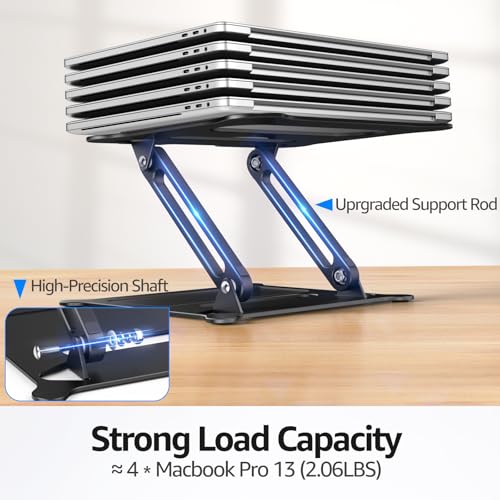 Urmust Adjustable Laptop Stand for Desk, 10-15.6“ Laptop Riser, Black - color: A-Black