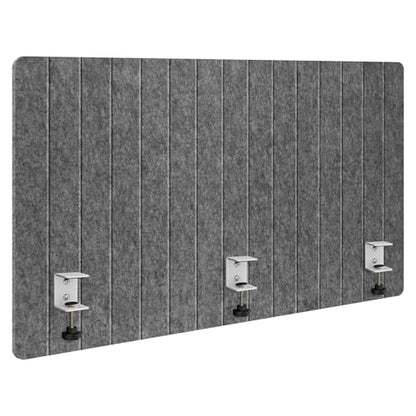 48" Desktop Privacy Screen - Sound Absorbing Felt Panel, Clamp-On Foldable Office Divider for Desk, Dark Grey - color: Dark Grey