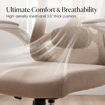 Ergonomic Office Desk Chair High Back Mesh Computer Chair (08beige, Chair) - color: 08beige