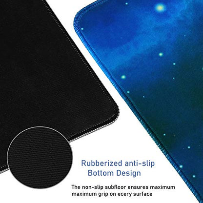 Extended Large Mouse Pad, Gaming Mouse Pad with Nonslip Base- Blue - color: Blue, size: 31.5L x 15.7W inches