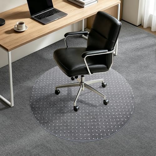 BesWin Office Chair Mat for Carpet, 36'' x 36'' Round, Heavy Duty - size: 36" X 36" Round (for Carpet)