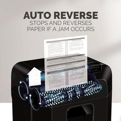 Fellowes AutoMax 100MA 100-Sheet Micro-Cut Autofeed 2-in-1 Paper Shredder for Office/Small Office & Powershred Performance Shredder Oil, 16 oz. Extended Nozzle Bottle (3525010)