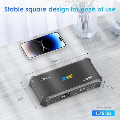 JIYHF Portable Power Bank with AC Outlet, 99.9Wh Fast Charging Battery Pack - style: P100 Black