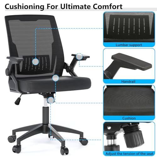 OS MOTOR Ergonomic High-Back Mesh Office Chair with Lumbar Support