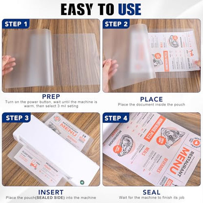 BURVAGY 150Pack Laminating Sheets 8.5 x 11 Thermal Laminating Pouches 5 Mil