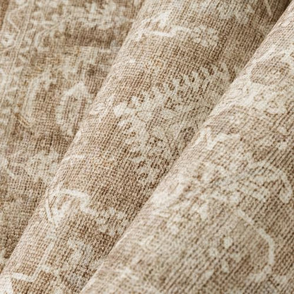 2x3 Brown Entryway Rug Vintage Area Carpet Indoor Kitchen Washable Door Mat Entrance Small Low Pile Traditional Distressed Retro Accent Throw Boho Rug Non Slip Office Bathroom