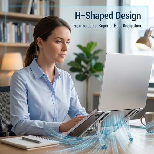 Foldable Laptop Stand, Portable Laptop Stand, Only 186g/0.4lb Laptop Riser