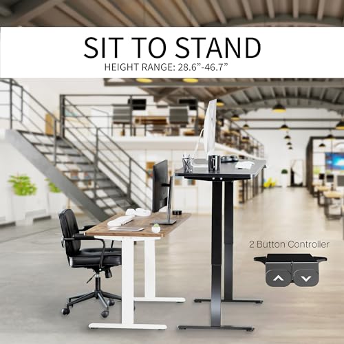 VIVO Light Wood 71 x 30 in Standing Desk, DESK-KIT-0B7C - color: Light Wood Top / Black Frame, size: 71 x 30 inch