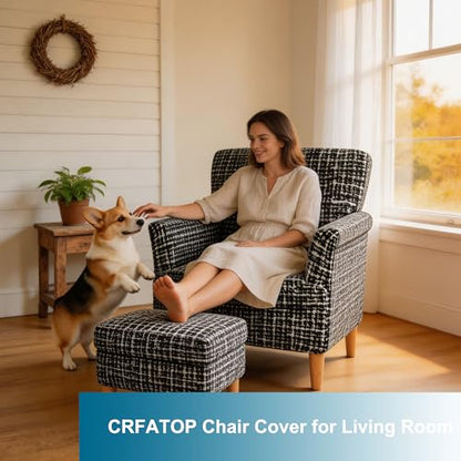 CRFATOP Accent Chair Cover, Stretch Armchair Slipcover for Living Room - color: Color A06