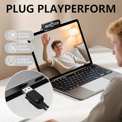 1080P HD Webcam with Microphone, USB Computer Camera for Laptop PC Desktop - style: 1080Pro webcam