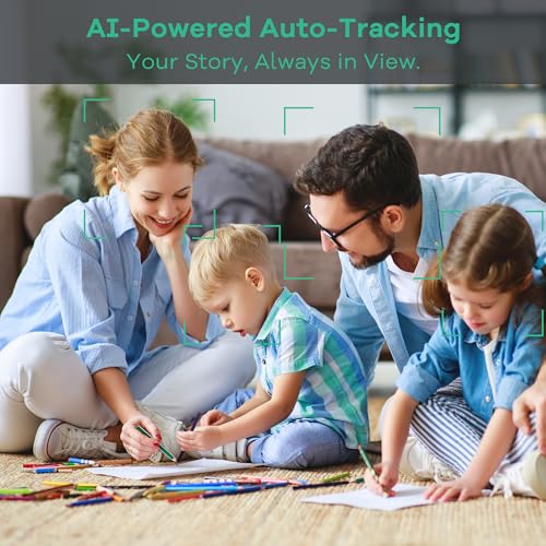 TONGVEO PTZ Camera AI Auto Tracking 12X Optical Zoom Conference Room Camera Wide View HDMI/USB3.0 60fps 1080P Video Conference for Church Worship Meeting Online Learn with Zoom YouTube OBS and More - color: Phantom