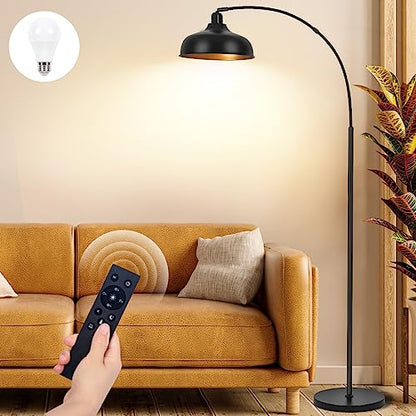 Arch Floor Lamps with Remote, Dimmable Floor Lamp 70” Black Tall Lamp - color: Black