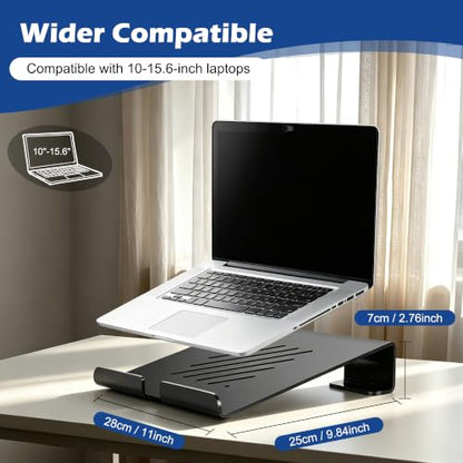 Slim Acrylic Laptop Stand, Black, 11-17Inch - color: Black