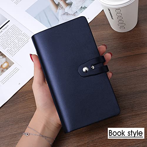 Business Card Holder and Credit Card Holder with 96 Card Slot, Business Card Organizer,Credit Card Organizer and Card Case for Protect Your Cards from Loss or Damage(Blue) - color: Blue