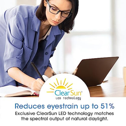 OttLite Capture Clip-On LED Ring Light, Black | ClearSun LEDs | 3 Color Temperature Modes | 10 Brightness Levels | 21.25-Inch Flexible Neck - color: Black Clip-On Light