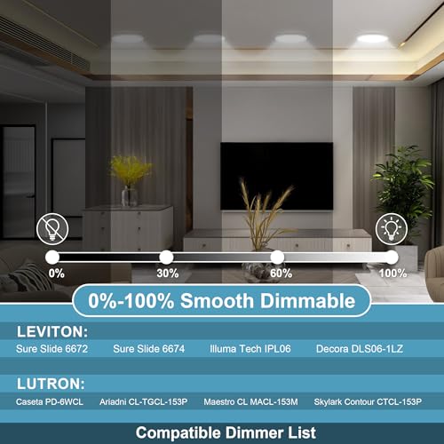 ETL Certified 9 inch 5000K LED Ceiling Light Flush Mount, Ultra Slim 0.63'' Thick Round Flat Kitchen Light Fixtures, Dimmable Ceiling Lights for Bedroom,Bathroom,Hallway 10 Pack(White) - color: 10 Pack White, size: 9 inch