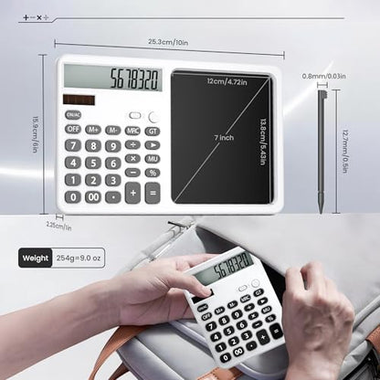 Desk Calculator with LCD Writing Tablet & Foldable Kickstand