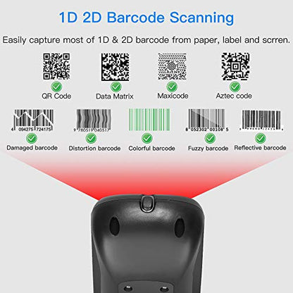 Eyoyo 2D USB Wired Desktop Hands-Free Barcode Scanner Omnidirectional - color: Blue Desktop Barcode Scanner