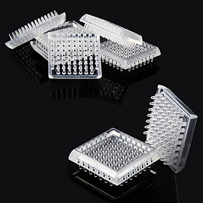 Jetec 8 Pcs Carpet Protectors Furniture Leg Spiked Caster Cups, Square - style: Square