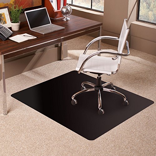 ES Robbins Low Pile Carpet Chair Mat, 36" x 48" Rectangle, Black - style: Low Pile Carpet