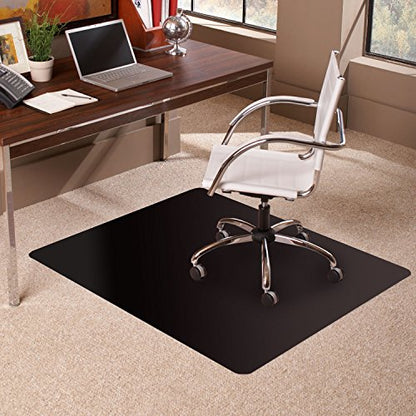 ES Robbins Low Pile Carpet Chair Mat, 36" x 48" Rectangle, Black - style: Low Pile Carpet