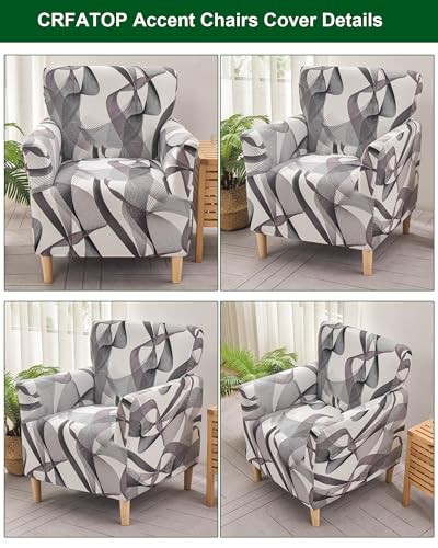 CRFATOP Accent Chair Cover, Stretch Armchair Slipcover for Living Room - color: Color A09