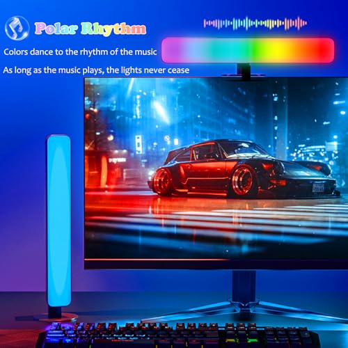 Smart RGB LED Light Bar Music Sync 10 in USB Desk Lamp for Gaming