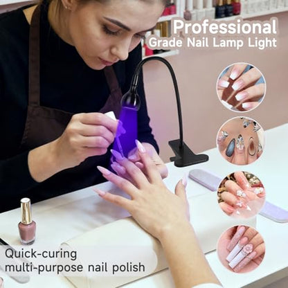 UV Nail Lamp - UV Light for Gel Nails, Flash Cure Lamp - color: Black