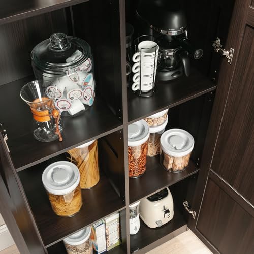 Sauder Storage Cabinet/ Pantry cabinets, 29.61 " x D: 16.02 " x H: 71.50", Cinnamon Cherry finish - color: Cinnamon Cherry