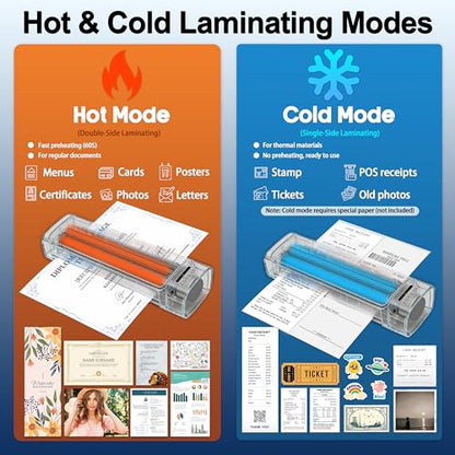 13 Inch Laminator Machine, 11x17 Hot & Cold Thermal Laminator, A3 11-in-1 Laminating Machine with 30 Sheets, 60s Warm-Up, Never-Jam Design Lamination for Teachers, Home, School & Office -Purple - color: Purple