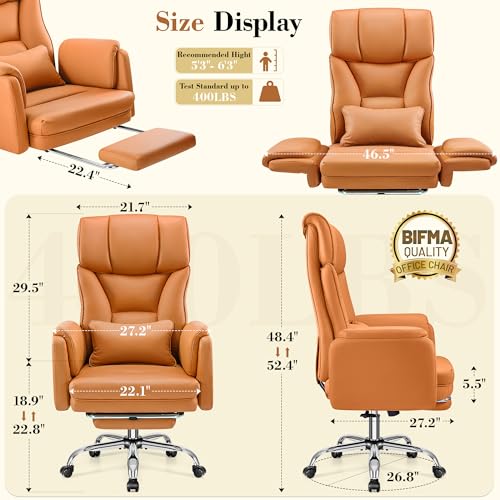FelixKing Office Chair, Flip Armrests for Pets Criss Cross Legged,Brown - color: Brown
