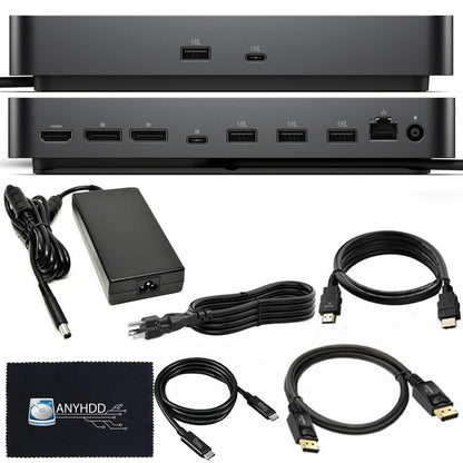 Dell Pro Smart Dock SD25 Bundle - 10Gbps, 3 Year Warranty, Supports Dual/Triple Monitors & 4K Displays with 180W Power Adapter, Anyhdd HDMI, DisplayPort, USB C Cable, Cloth - Docking Station - style: Dell SD25 New