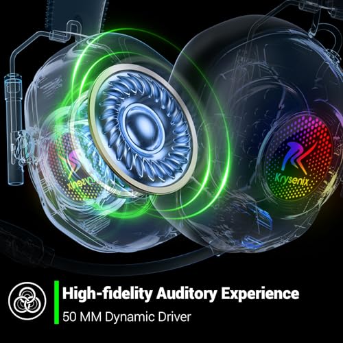 Krysenix Xbox Wireless Gaming Headset with Noise Canceling Microphone-White - color: White