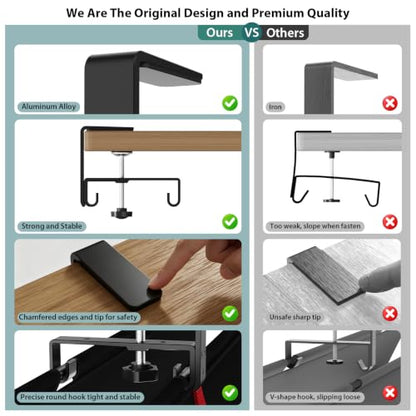 Univivi No Drill Under Desk Cable Management Tray, 28 inch Cable Management - color: Black, size: 28"L x 5.5"W
