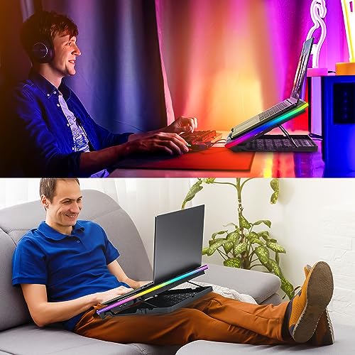 TopMate C12 Laptop Cooling Pad RGB Gaming Notebook Cooler for Desk/Lap Use
