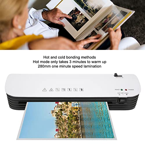 ASHATA SL299 Thermal Laminator Machine, 9 inch Hot Cold Laminating Machine with Paper Cutter and Corner Rounder, Anti Jam Lamination Machine for Laminate Recipe Cards, Photos and