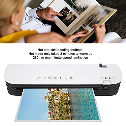 ASHATA SL299 Thermal Laminator Machine, 9 inch Hot Cold Laminating Machine with Paper Cutter and Corner Rounder, Anti Jam Lamination Machine for Laminate Recipe Cards, Photos and