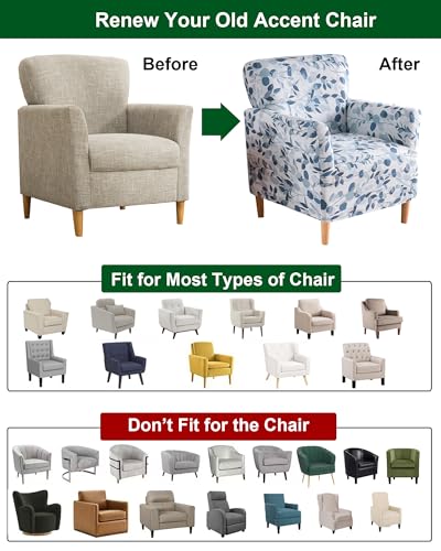 CRFATOP Accent Chair Cover, Stretch Armchair Slipcover for Living Room - color: Color A01