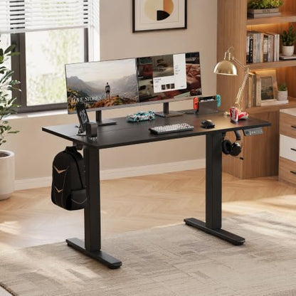 Claiks Electric Standing Desk, 55x24 Inch, Black - color: Black, size: 55 Inch