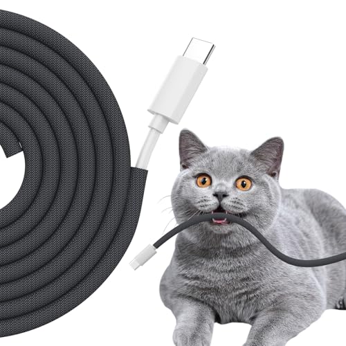 Cord Protectors from Pets No Chew, 10ft Wire Protector Cord Covers for Pets, Flexible Cable Sleeve Cord Management for TV/Computer/Electric Wires/Phone Charging Cables (Black, 1/4") - color: Black, size: 1/4"