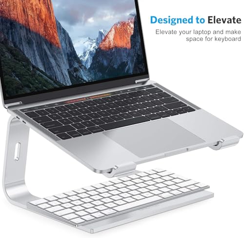 OMOTON Laptop Stand, Detachable Mount for MacBook Air/Pro Dell HP Silver - color: Silver