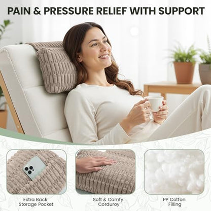 Recliner Pillow, Adjustable Neck Pillow for Recliner - color: Light Brown