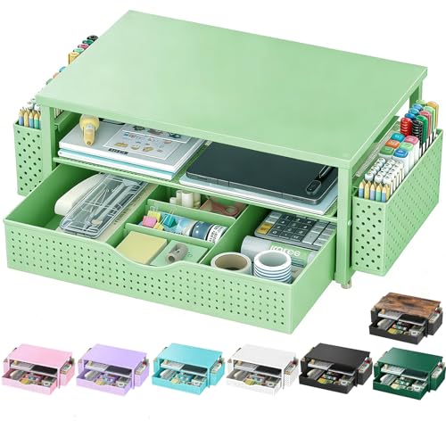 Desk Organizers and Accessories, Printer Stand with Storage, Sage Green - color: Sage Green